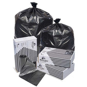 Pitt Plastics Black Perforated Low Density Can Liner -- 125 per case.