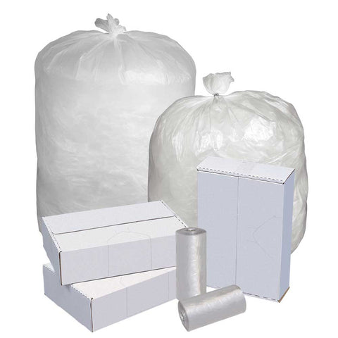 Pitt Plastics Natural Perforated 38 x 58 13 Mil Can Liner -- 200 per case.