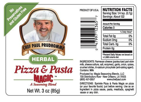 Chef Paul Prudhommes Herbal Pizza and Pasta Magic, 3 Pound
