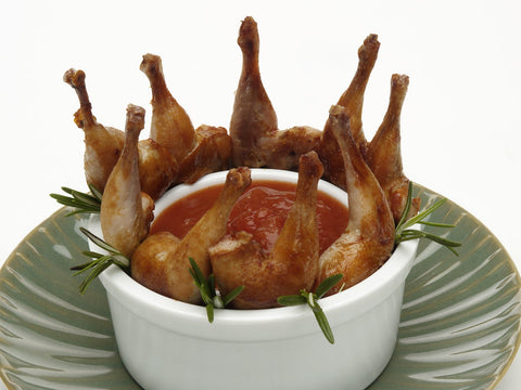 Manchester Farms Marinated Quail Leg -- 300 per case.