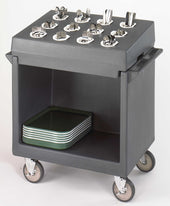 Cambro Gray Cart and Rack Combination, Granite Gray, 38 1/8 x 22 3/4 x 41 1/4 inch.