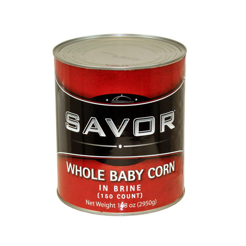 Savor Whole Baby Corn, 150 count per pack -- 6 per case.
