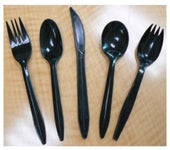 Goldmax Polypropylene Black Medium Weight Teaspoon, 10.25 inch -- 1000 per case.