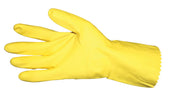 Impact Products Pro Guard Yellow Flock Lined General Purpose Medium Weight Small Latex Gloves -- 12 per case.