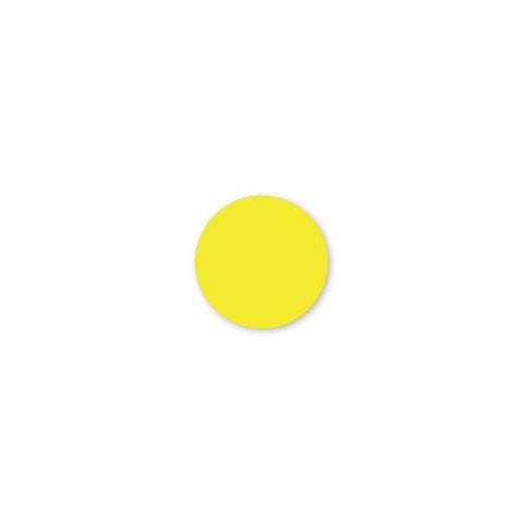 Daymark MoveMark Solid Yellow Round Blank Label, 0.75 inch -- 12 rolls per case.