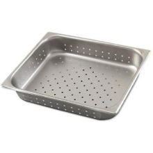 Alegacy 18/8 Stainless Steel Half Size Perforated Steam Table Pan, 12 3/4 x 10 3/8 x 4 inch.