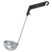 Alegacy One Piece Ladle with Black PVC Handle, 8 Ounce Capacity.