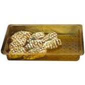 Cambro H Pan Amber Full Size Colander Pan, 3 inch Depth -- 6 per case.