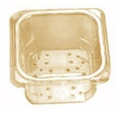 Cambro H Pan Amber Half Size Food Pan Colander, 3 inch Deep -- 6 per case.