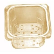 Cambro H Pan Amber One Third Size Food Pan Colander, 5 inch Deep -- 6 per case.