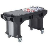 Cambro Black Low Height Versa Work Table, 82 x 27 x 29 1/4 inch.