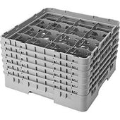 Cambro Camrack Polypropylene Cranberry Full Size 16 Compartment Glass Rack, 12 5/8 inch -- 2 per case.