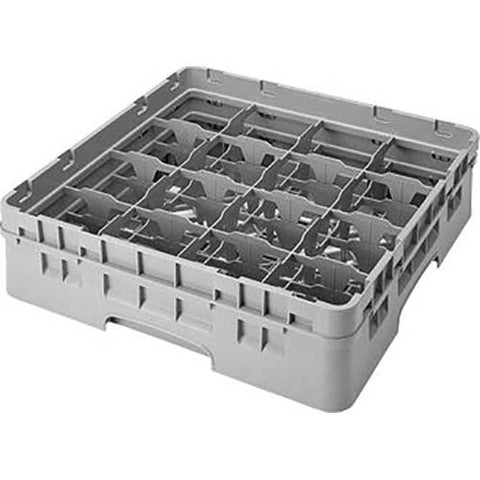Cambro Camrack Polypropylene Black Full Size 16 Compartment Glass Rack, 4 1/2 inch -- 5 per case.