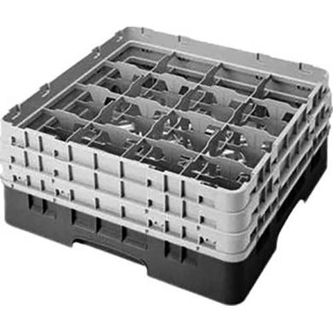 Cambro Camrack Polypropylene Cranberry Full Size 16 Compartment Glass Rack, 7 3/4 inch -- 3 per case.