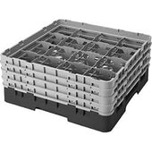 Cambro Camrack Polypropylene Beige Full Size 16 Compartment Glass Rack, 8 1/2 inch -- 2 per case.