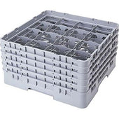 Cambro Camrack Polypropylene Cranberry Full Size 16 Compartment Glass Rack, 10 1/8 inch -- 2 per case.