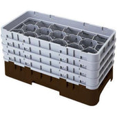 Camrack Half Size 17 Compartment Glass Rack, Navy Blue, 19 3/4 x 10 x 5 5/8 inch -- 5 per case.