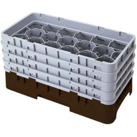 Camrack Half Size 17 Compartment Glass Rack, Navy Blue, 19 3/4 x 10 x 5 5/8 inch -- 5 per case.