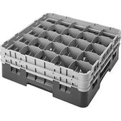Cambro Camrack Polypropylene Black Full Size 20 Compartment Glass Rack, 5 1/4 inch -- 4 per case.