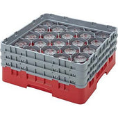 Cambro Camrack Polypropylene Blue Full Size 20 Compartment Glass Rack, 6 7/8 inch -- 3 per case.