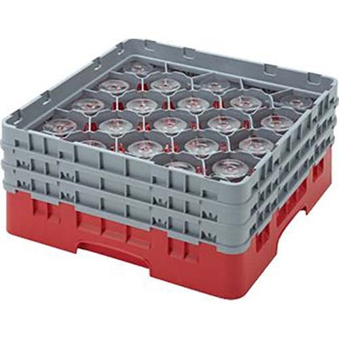 Cambro Camrack Polypropylene Teal Full Size 20 Compartment Glass Rack, 6 7/8 inch -- 3 per case.