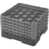 Cambro Camrack Polypropylene Brown Full Size 20 Compartment Glass Rack, 10 1/8 inch -- 2 per case.