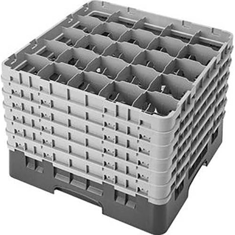 Cambro Camrack Polypropylene Cranberry Full Size 25 Compartment Glass Rack, 11 3/4 inch -- 2 per case.