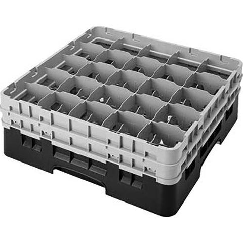 Cambro Camrack Polypropylene Navy Blue Full Size 25 Compartment Glass Rack, 7 3/4 inch -- 3 per case.
