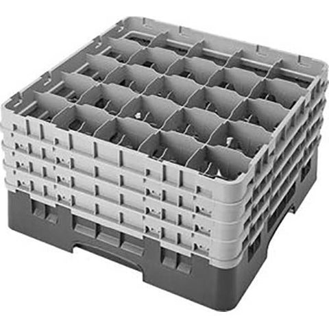Cambro Camrack Polypropylene Navy Blue Full Size 25 Compartment Glass Rack, 9 3/8 inch -- 2 per case.