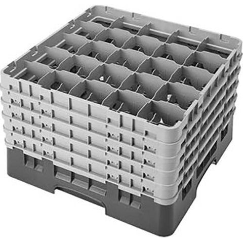 Cambro Camrack Polypropylene Rose Red Full Size 25 Compartment Glass Rack, 10 1/8 inch -- 2 per case.