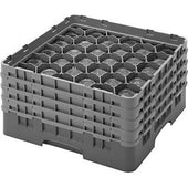Cambro Camrack Polypropylene Rose Red Full Size 30 Compartment Glass Rack, 8 1/2 inch -- 2 per case.