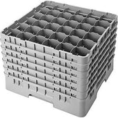 Cambro Camrack Polypropylene Black Full Size 36 Compartment Glass Rack, 11 3/4 inch -- 2 per case.