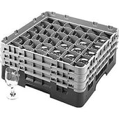 Cambro Camrack Polypropylene Rose Red Full Size 36 Compartment Glass Rack, 6 7/8 inch -- 3 per case.