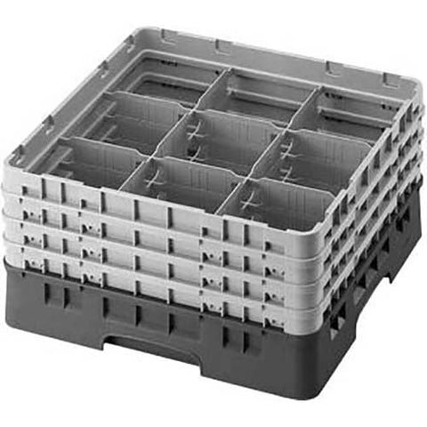 Cambro Camrack Polypropylene Beige Full Size 9 Compartment Glass Rack, 6 7/8 inch -- 3 per case.