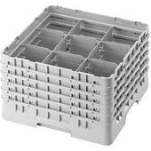Cambro Camrack Polypropylene Black Full Size 9 Compartment Glass Rack, 10 1/8 inch -- 2 per case.