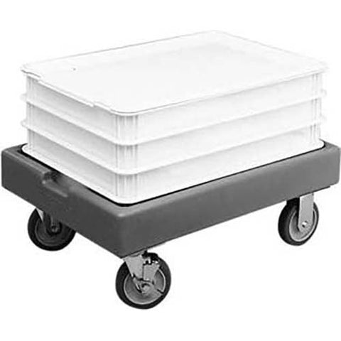 Cambro Coffee Beige Camdollies for Pizza Dough Boxes, 19 7/8 x 10 1/4 x 27 7/8 inch.