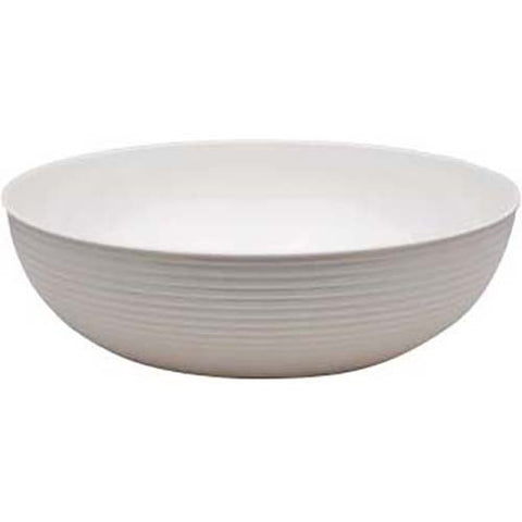 Cambro Camwear Polycarbonate White Round Ribbed Bowl, 11.2 Quart -- 4 per case.