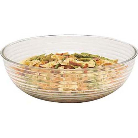 Cambro Camwear Polycarbonate Clear Round Ribbed Bowl, 1.65 Quart -- 12 per case.