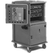 Cambro Black Ultra Camcart with Security Package- Tamper Resistant for Food Pans, 28 1/8 x 53 1/4 x 32 1/4 inch.