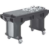 Cambro Kentucky Green Versa Work Table with Low Height and Standard Casters, 5 Feet.