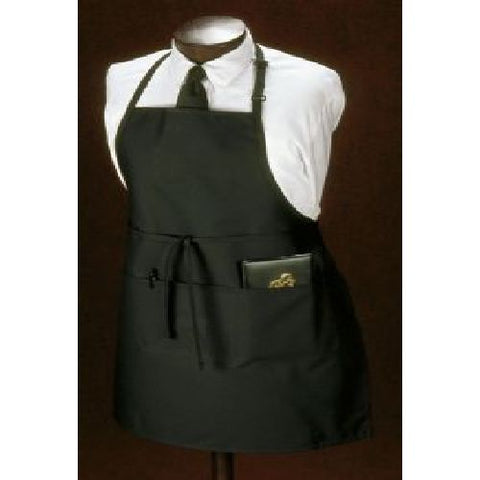 Bib Apron, Chef Red, Three Pocket -- 12 Count