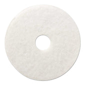 Boardwalk White Polishing Floor Pads, 12 inch Diameter -- 5 per case