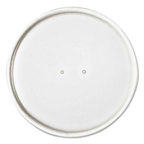 Dart Solo White Paper Tab Lid for 16 Ounce Food Container, 3.9 inch Dia -- 500 per case