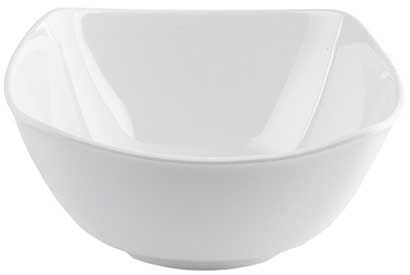 Tablecraft Melamine White Wavy Bowl, 7.25 x 7.25 x 3 1/2 inch