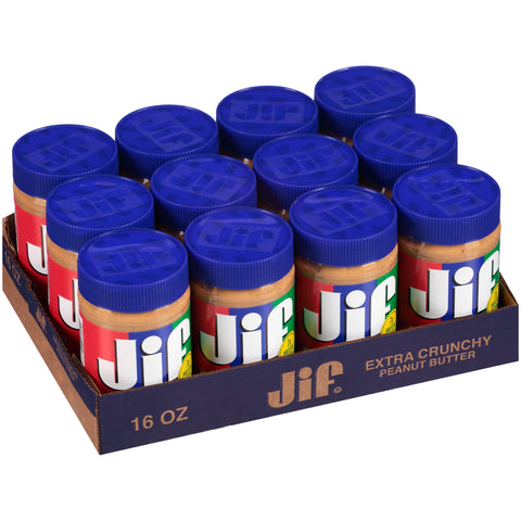 Jif Crunchy Peanut Butter, 16 Ounce -- 12 per case.