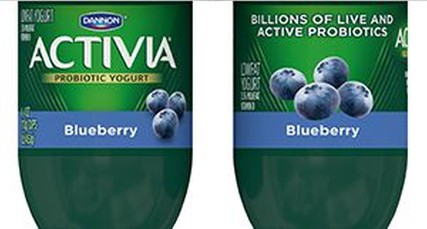 Activia Blueberry Probiotic Yogurt, 4 Ounce -- 24 per case.