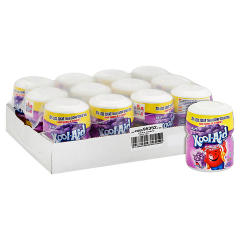 Kool-Aid Sugar-Sweetened Grape Powdered Soft Drink, 19 ounce -- 12 per case