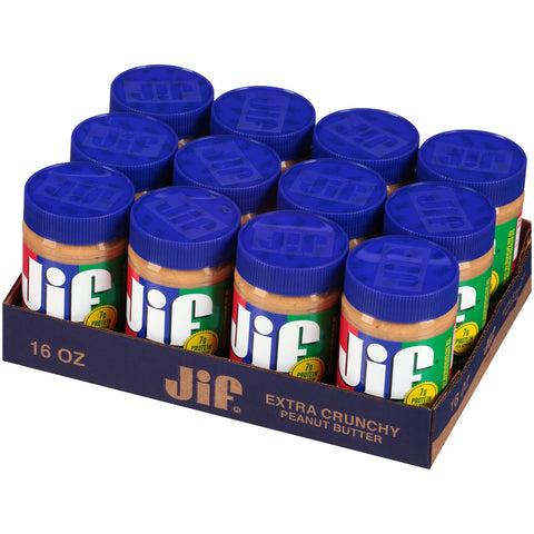 Jif Crunchy Peanut Butter, 16 Ounce -- 12 per case.