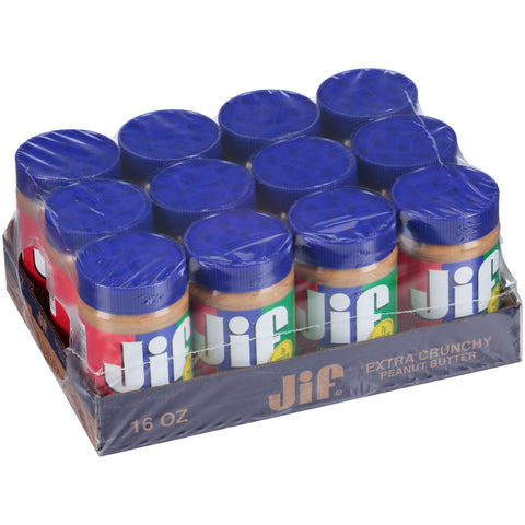 Jif Crunchy Peanut Butter, 16 Ounce -- 12 per case.