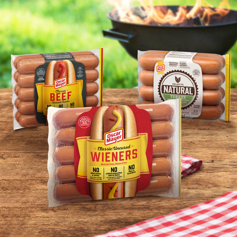 Kraft Oscar Mayer Hot Dog - Wiener with Turkey Chicken and Pork, 16 Ounce -- 12 per case.